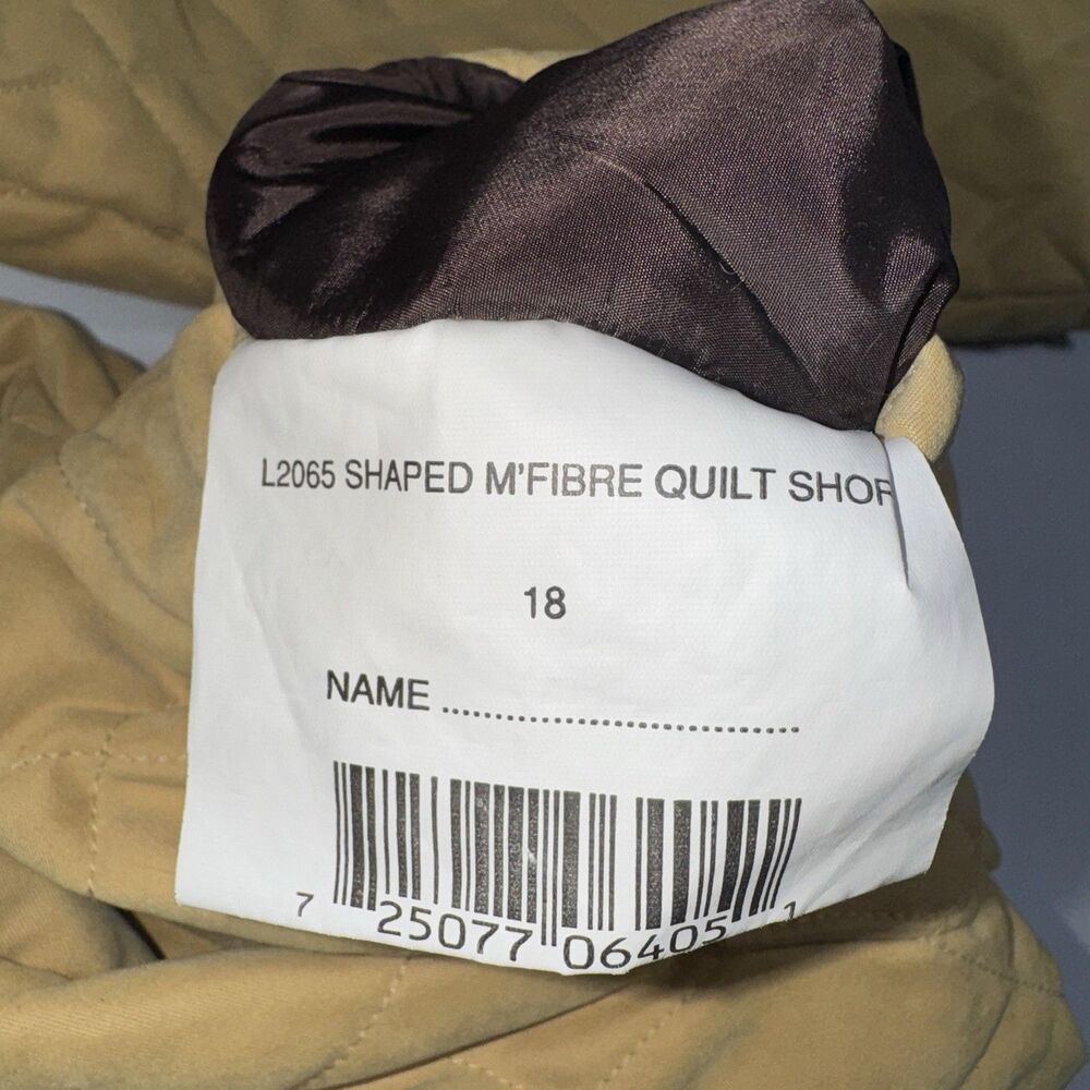 Barbour Mustard Yellow Shaped Microfibre Quilt Short Jacket Women Size XL/ 14 - Picture 11 of 12